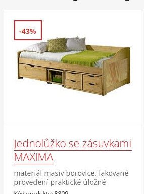 Jednolůžko se zásuvkami MAXIMA - IDEA nábytek aktualniletaky.eu