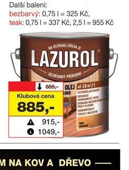 LAZUROL olej terasový S1080