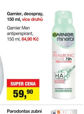 Garnier, deospray, 150 ml, více druhů, Garnier Men antiperspirant, 150 ml