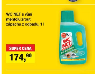 WC NET s vůní mentolu žrout zápachu z odpadu, 1 l