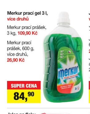 Merkur prací gel 3 l