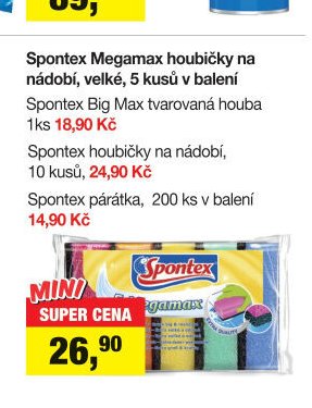 Spontex Megamax houbičky na nádobí, 5 kusů