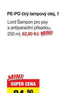 Lord Šampon pro psy s antiparazitní přísadou, 250 ml
