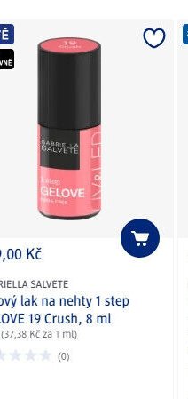 GABRIELLA SALVETE gelový lak na nehty 1 step GELOVE 19 Crush, 8 ml - dm drogerie aktualniletaky.eu