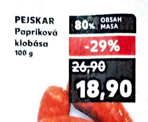 Pejskar Paprikova klobasa 100g
