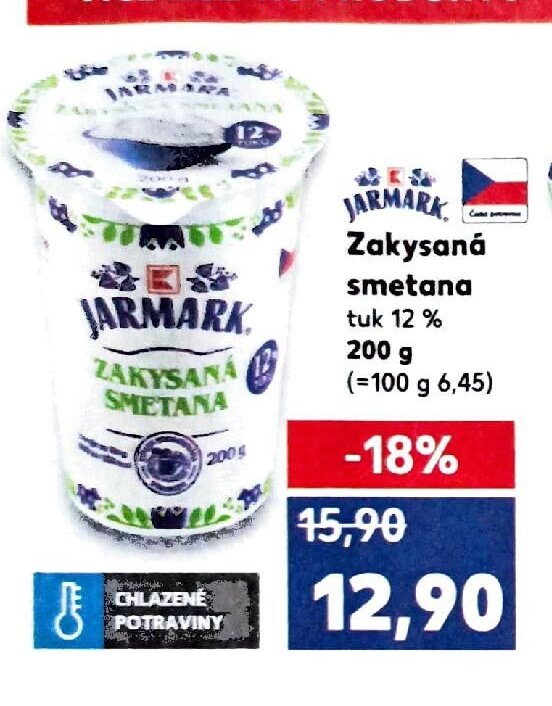 Jarmark Zakysaná smetana tuk 12%