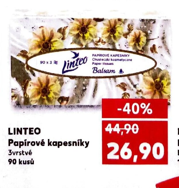 LINTEO Papírové kapesníky