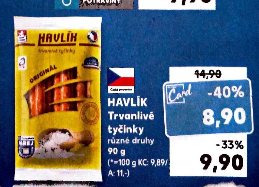 HAVLÍK Trvanlivé tyčinky