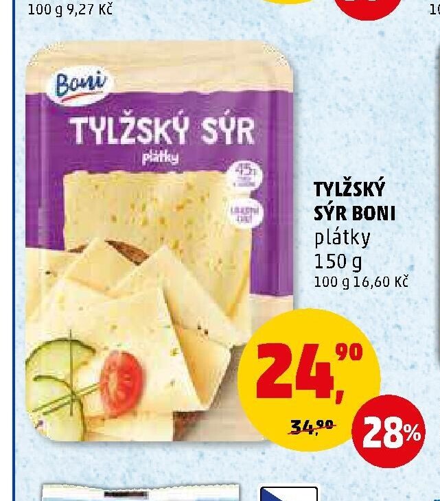 Tylžský sýr Boni plátky - Penny Market aktualniletaky.eu