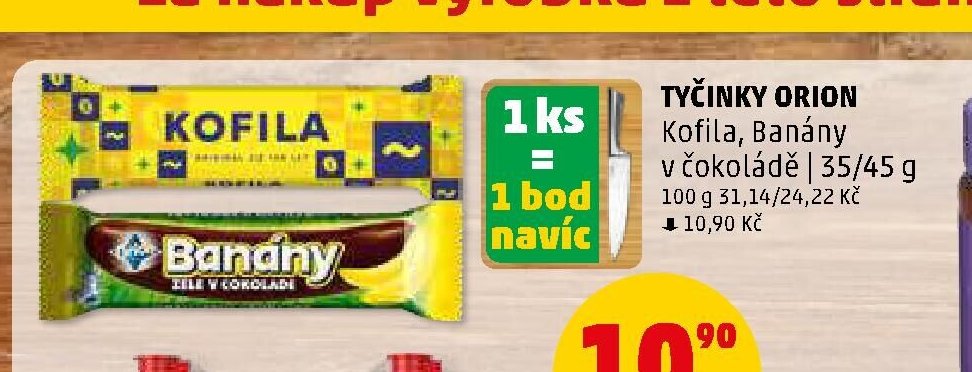Tyčinky Orion Kofila, Banány v čokoládě - Penny Market aktualniletaky.eu