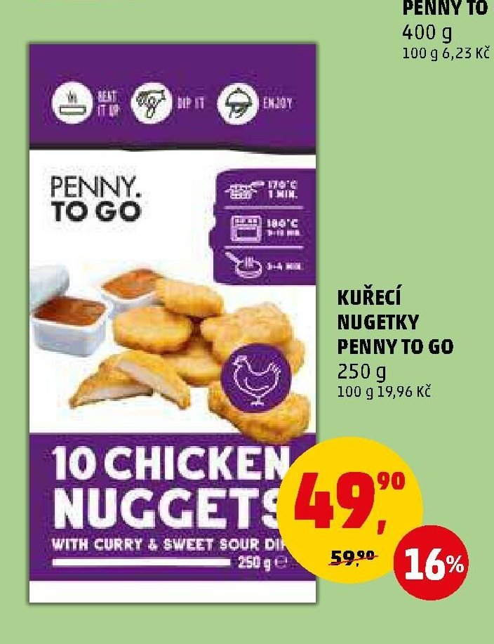 Kuřecí nugetky Penny To Go - Penny Market aktualniletaky.eu