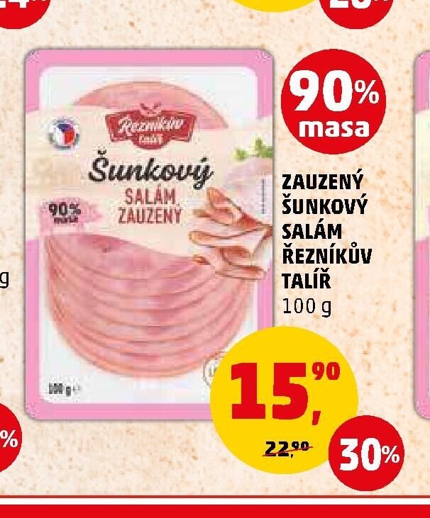 ZAUZENÝ ŠUNKOVÝ SALÁM ŘEZNÍKŮV TALÍŘ 100 g - Penny Market aktualniletaky.eu