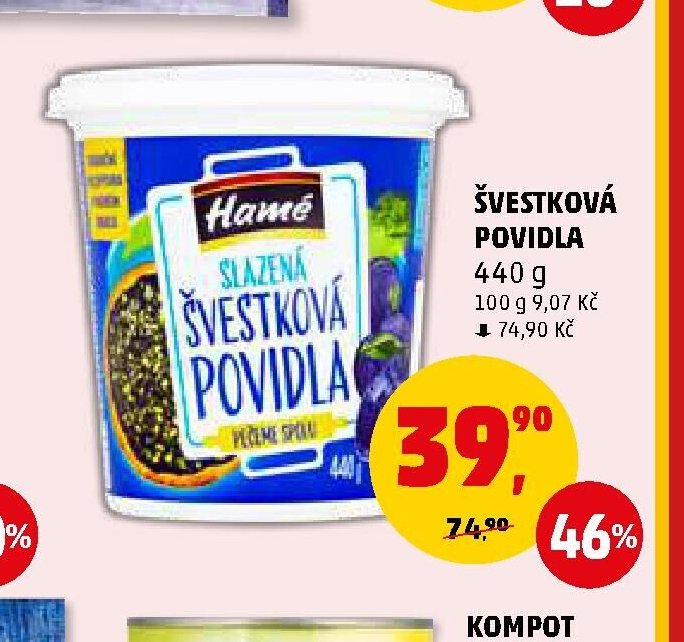 Švestková povidla Hamé - Penny Market aktualniletaky.eu