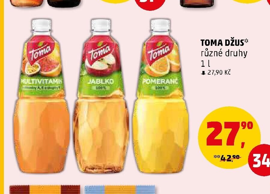 Toma džus různé druhy 1 l - Penny Market aktualniletaky.eu