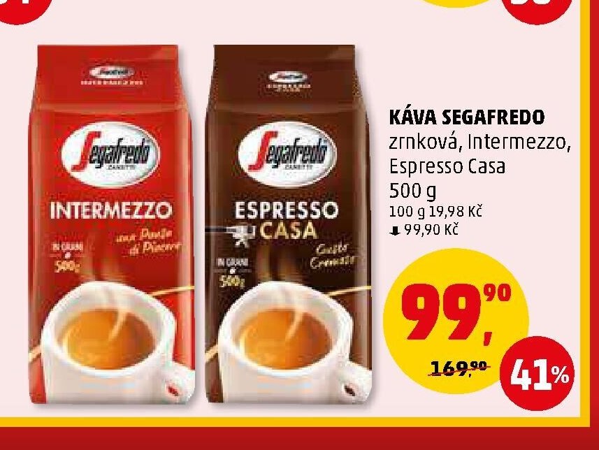 Káva Segafredo zrnková, Intermezzo, Espresso Casa 500 g - Penny Market aktualniletaky.eu