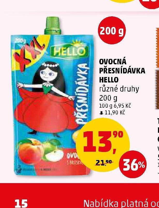 Ovocná přesnídávka Hello - Penny Market aktualniletaky.eu