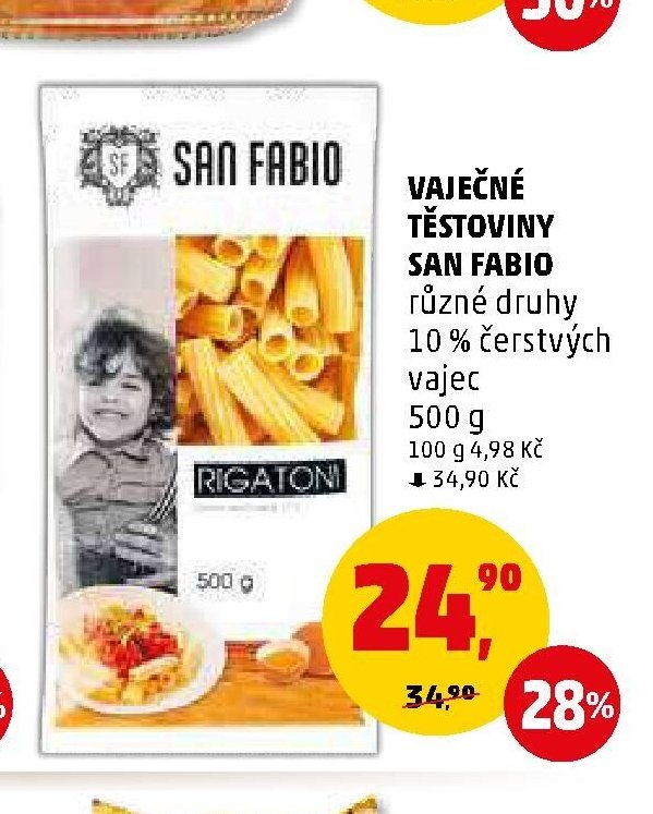 VAJEČNÉ TĚSTOVINY SAN FABIO - Penny Market aktualniletaky.eu