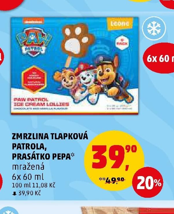 Zmrzlina Tlapková Patrola, Prasátko Pepa mražená - Penny Market aktualniletaky.eu