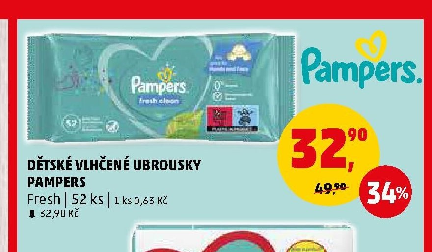 DĚTSKÉ VLHČENÉ UROUSKY PAMPERS - Penny Market aktualniletaky.eu