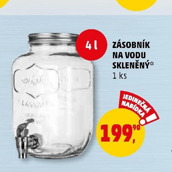 ZÁSOBNÍK NA VODU SKLENĚNÝ - Penny Market aktualniletaky.eu