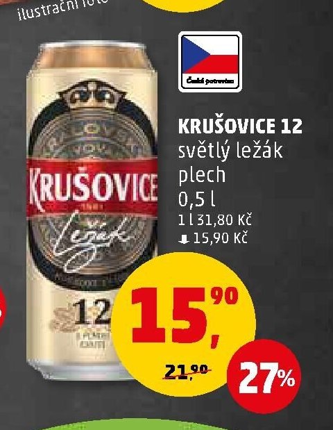 KRUŠOVICE 12 světlý ležák plech 0,5 l - Penny Market aktualniletaky.eu