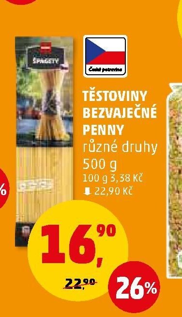 Těstoviny bezvaječné Penny - Penny Market aktualniletaky.eu