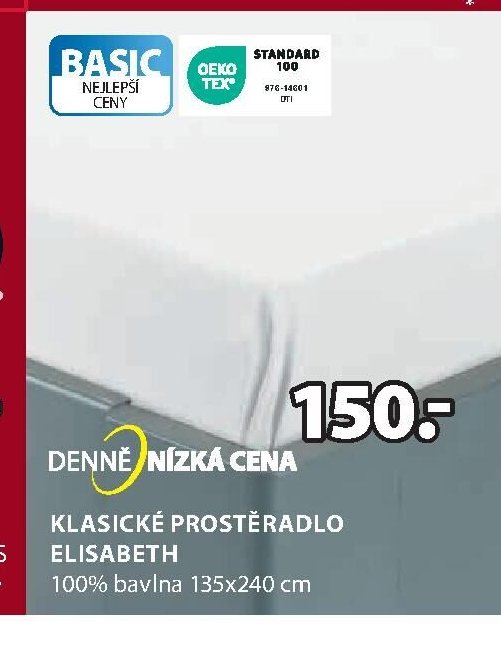 KLASICKÉ PROSTĚRADLO ELISABETH