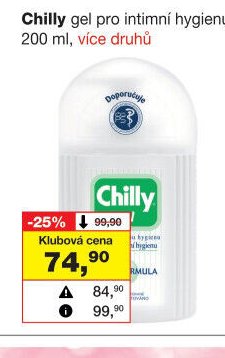 Chilly gel pro intimní hygienu, 200 ml