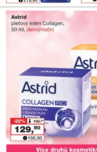 Astrid pleťový krém Collagen, 50 ml