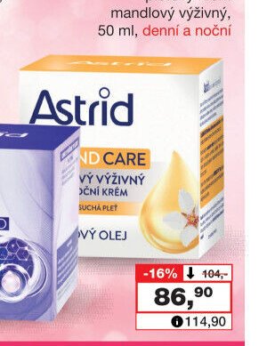 Astrid pleťový krém mandlový vyživný, 50 ml