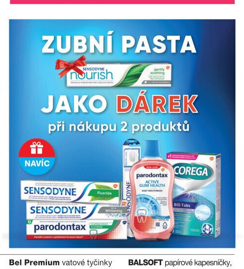Sensodyne a Parodontax zubní pasty