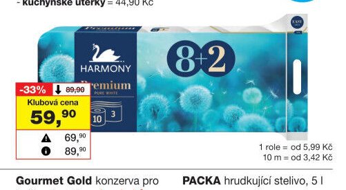 Harmony 3vrstvý toaletní papír