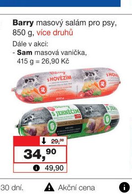 Barry masový salám pro psy - Barvy a laky drogerie aktualniletaky.eu