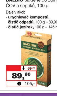 BALBIO bakterie do žump, ČOV a septiků, 100 g