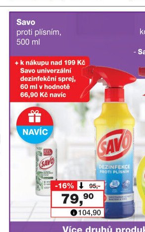 Savo proti plísním, 500 ml