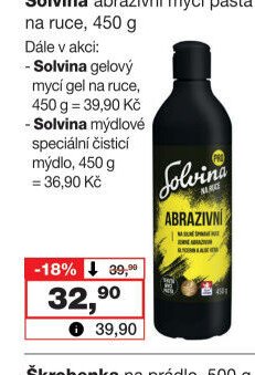 Solvina abrazivní mycí pasta na ruce, 450 g