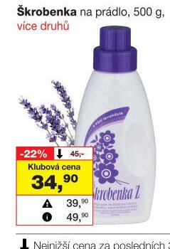Škrobenka na prádlo, 500 g, více druhů