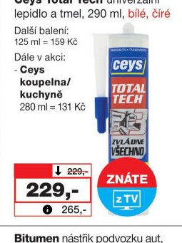 Ceys Total Tech univerzální lepidlo a tmel, 290 ml