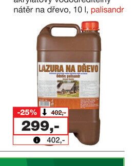 Lazura na dřevo ochranný akrylátový