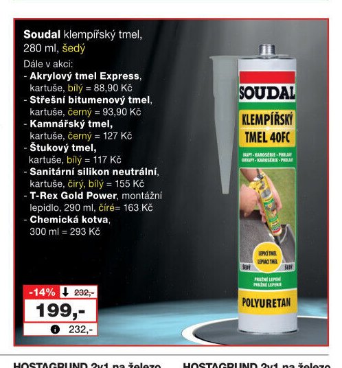 Soudal klempířský tmel