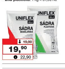 UNIFLEX sádra, 1 kg, bílá