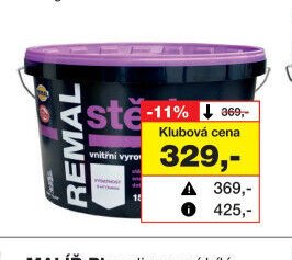REMAL Stěrka k vyrovnání drobných nerovností, 15 kg