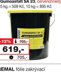 Gumoasfalt SA 12 asfaltový nátěr na střechy, 10 kg