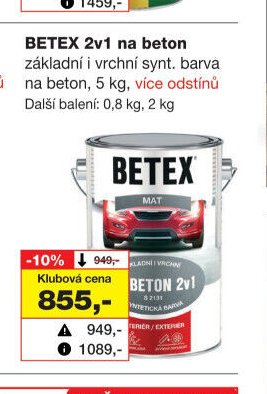 BETEX 2v1 na beton