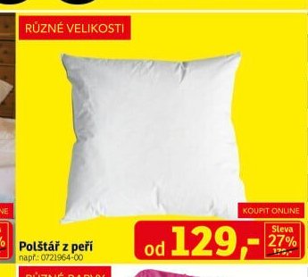 Polštář z peří