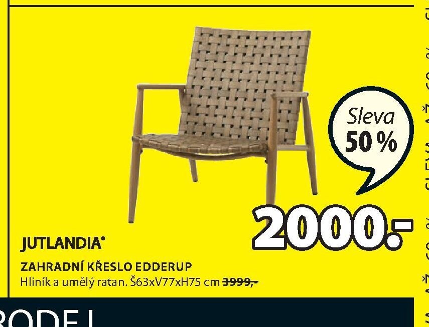JUTLANDIA ZAHRADNÍ KŘESLO EDDERUP