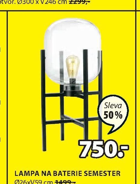 Lampa na baterie SEMESTER