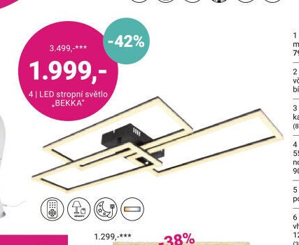 LED stropní světlo „BEKKA“