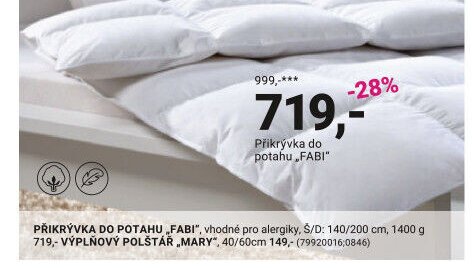 Přikrývka do potahu FABI