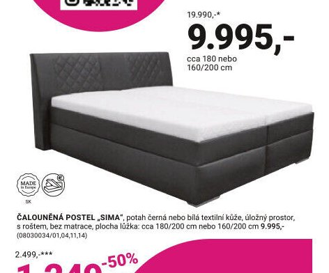 Čalouněná postel SIMA